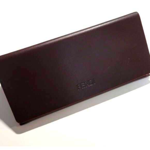 fendi sunglasses eyeglasses dark chocolate brown case - Picture 1 of 5